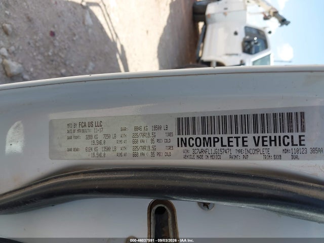 Продажа на аукционе авто 2018 Ram 5500 Chassis Tradesman/slt/laramie, vin: 3C7WRNFL1JG157471, номер лота: 46037591