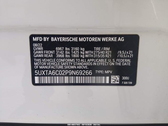 BMW X5 Phev Xdrive45e 2023 5UXTA6C02P9N69266 Image 9