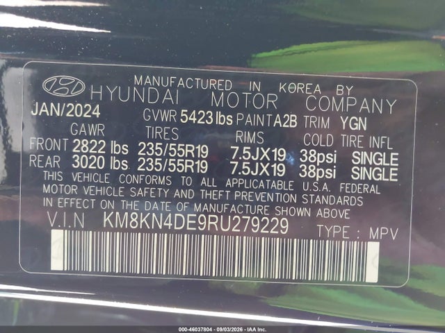 Продаж на аукціоні авто 2024 Hyundai Ioniq 5 Sel, vin: KM8KN4DE9RU279229, номер лоту: 46037804