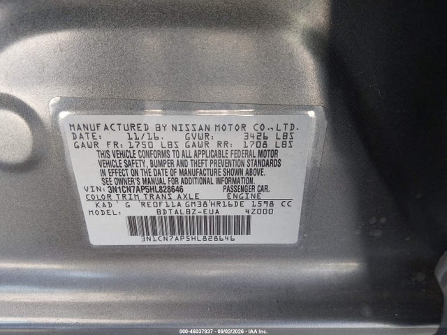 Nissan Versa 1.6 Sv 2017 3N1CN7AP5HL828646 Image 9