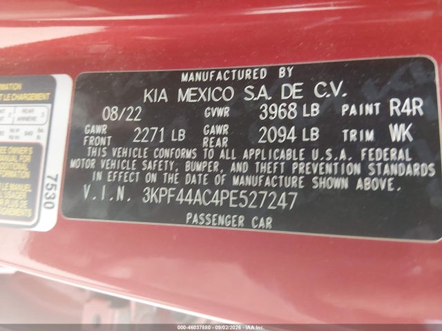KIA FORTE GT 2023 3KPF44AC4PE527247 Image 9