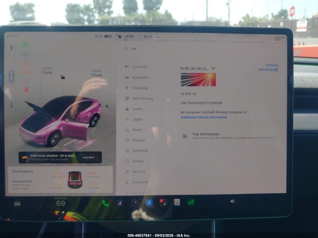 Продаж на аукціоні авто 2026 Tesla Model Y All-wheel Drive/long Range Launch Series/premium All-wheel Drive, vin: 7SAYGDEE5TF326508, номер лоту: 46037941