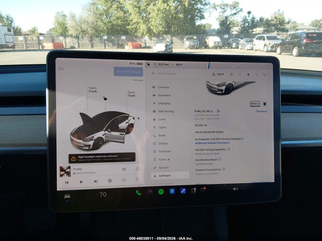 5YJ3E1EB7NF120515 Tesla Model 3 Long Range Dual Motor All-wheel Drive