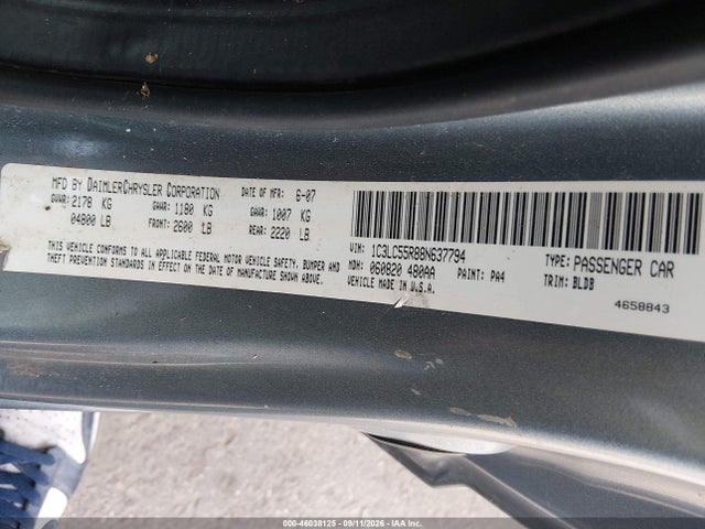 Aukcja sprzedaży 2008 Chrysler Sebring Touring, vin: 1C3LC55R88N637794, numer aukcji: 46038125