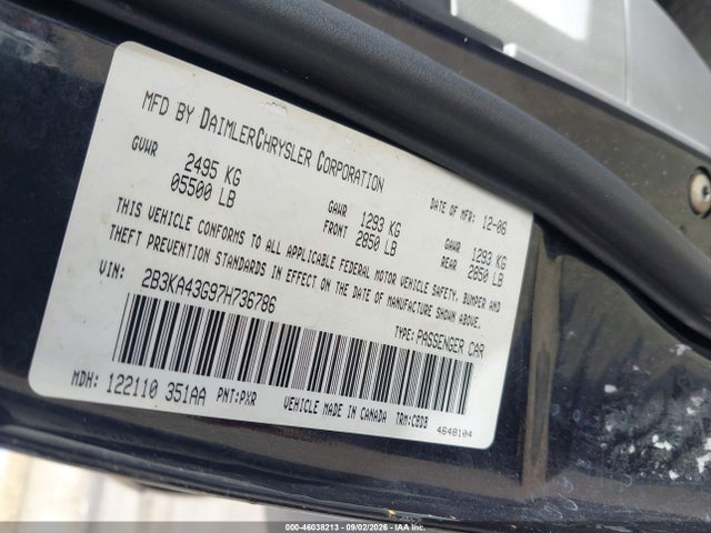 Aukcja sprzedaży 2007 Dodge Charger, vin: 2B3KA43G97H736786, numer aukcji: 46038213