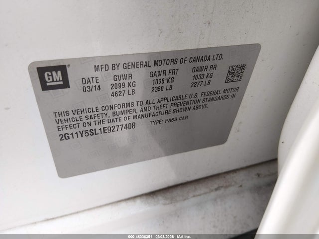 Chevrolet Impala 1ls 2014 2G11Y5SL1E9277408 Image 9