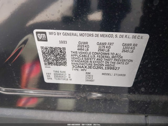 3GNAXJEG2RL199927 Chevrolet Equinox Fwd 2fl