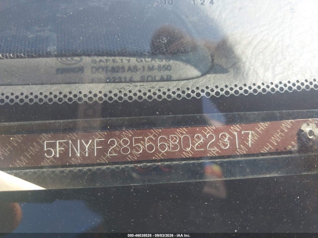 Продажа на аукционе авто 2006 Honda Pilot Ex-l, vin: 5FNYF28566B022317, номер лота: 46038528