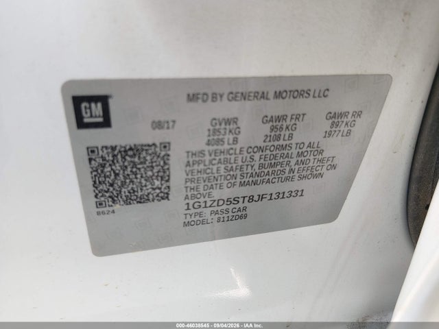 Chevrolet MALIBU LT 2018 1G1ZD5ST8JF131331 Image 9