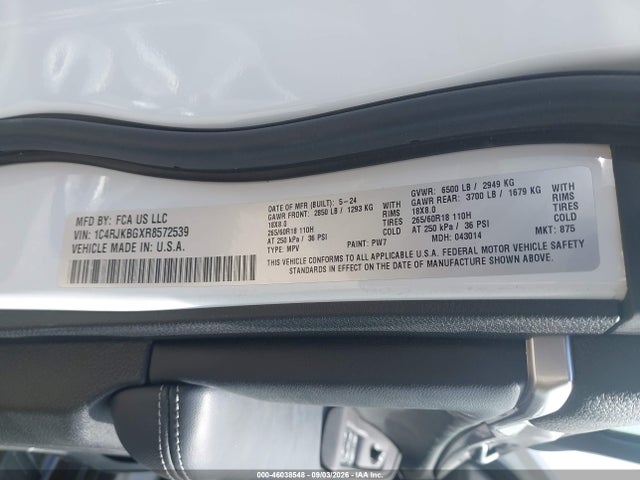 Продажа на аукционе авто 2024 Jeep Grand Cherokee L Limited 4x4, vin: 1C4RJKBGXR8572539, номер лота: 46038548