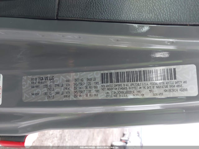 Продажа на аукционе авто 2019 Jeep Wrangler Unlimited Sport S 4x4, vin: 1C4HJXDN9KW683914, номер лота: 46038559