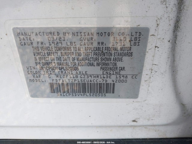 3N1CP5DV4PL520505 Nissan Kicks Sr Xtronic Cvt