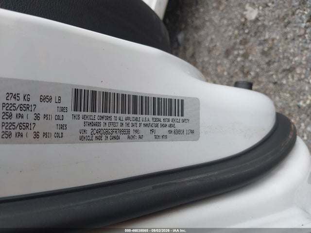Aukcja sprzedaży 2015 Dodge Grand Caravan Se Plus, vin: 2C4RDGBG3FR709938, numer aukcji: 46038565