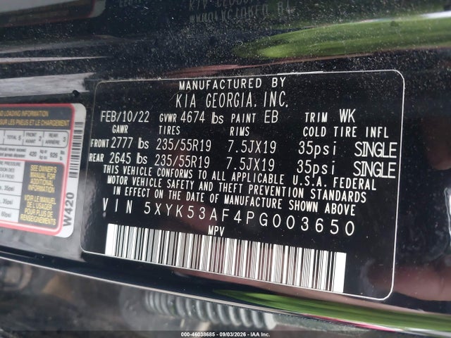 Продаж на аукціоні авто 2023 Kia Sportage Sx-prestige, vin: 5XYK53AF4PG003650, номер лоту: 46038685