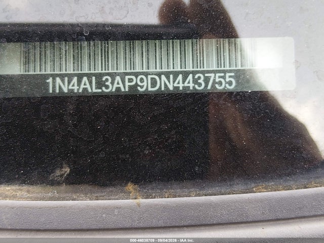 46038709 :رقم المزاد ، 1N4AL3AP9DN443755 vin ، 2013 Nissan Altima 2.5 S مزاد بيع