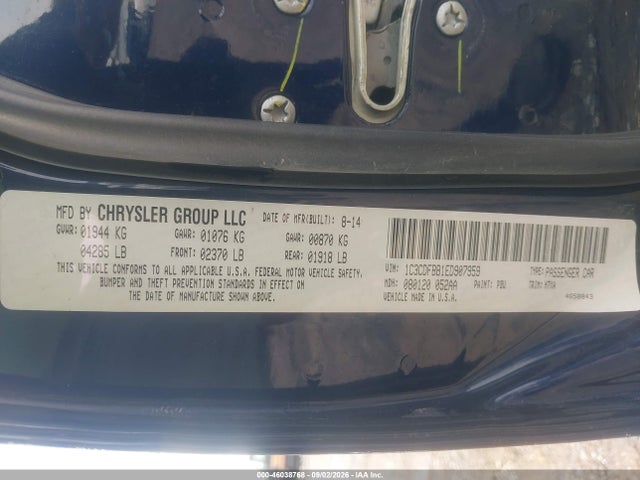 46038768 :رقم المزاد ، 1C3CDFBB1ED907959 vin ، 2014 Dodge Dart Sxt مزاد بيع