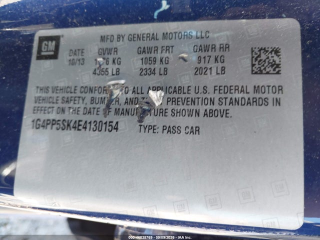 Продажа на аукционе авто 2014 Buick Verano, vin: 1G4PP5SK4E4130154, номер лота: 46038769
