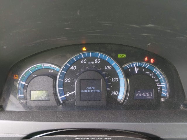 46038888 :رقم المزاد ، 4T1BD1FK1CU061085 vin ، 2012 Toyota Camry Hybrid Xle مزاد بيع