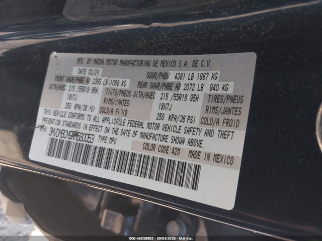 2024 Mazda Cx-30 2.5 S Preferred Package მანქანა იყიდება აუქციონზე, vin: 3MVDMBCM9RM680053, აუქციონის ნომერი: 46038992