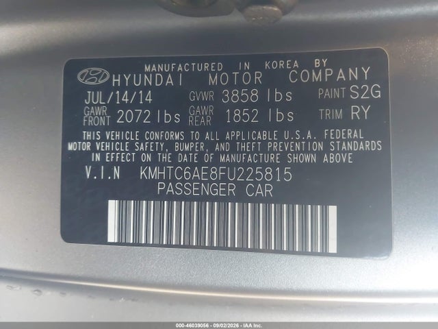 Hyundai Veloster Turbo 2015 KMHTC6AE8FU225815 Image 9