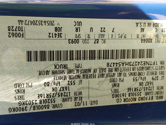 Продаж на аукціоні авто 2003 Ford E-250 Commercial, vin: 1FTNE24273HA54478, номер лоту: 46039079