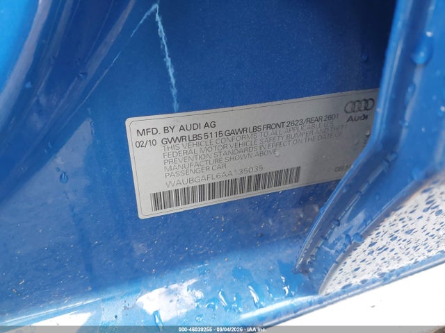 Aukcja sprzedaży 2010 Audi S4 3.0 Premium Plus, vin: WAUBGAFL6AA135035, numer aukcji: 46039255