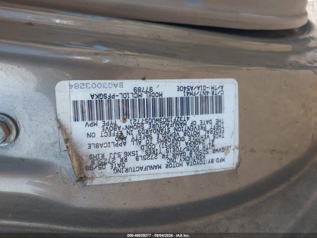 Продажа на аукционе авто 1998 Toyota Sienna Xle, vin: 4T3ZF13C3WU057721, номер лота: 46039277