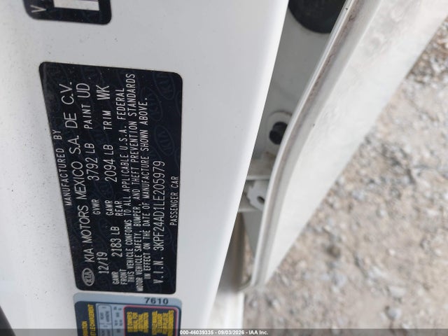 KIA Forte Lxs 2020 3KPF24AD1LE205979 Image 9