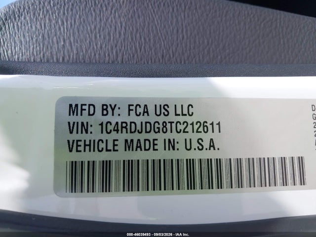 46039493 :رقم المزاد ، 1C4RDJDG8TC212611 vin ، 2026 Dodge Durango Gt Awd مزاد بيع