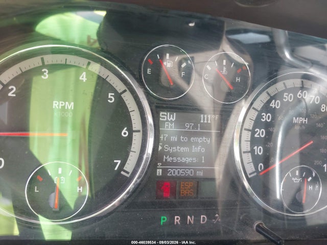 46039534 :رقم المزاد ، 1D3HB18P59S793129 vin ، 2009 Dodge Ram 1500 Slt/sport/trx مزاد بيع