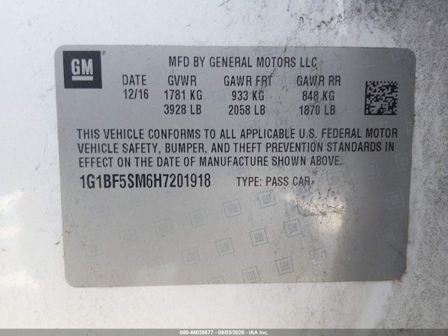 Chevrolet Cruze Premier Auto 2017 1G1BF5SM6H7201918 Image 9