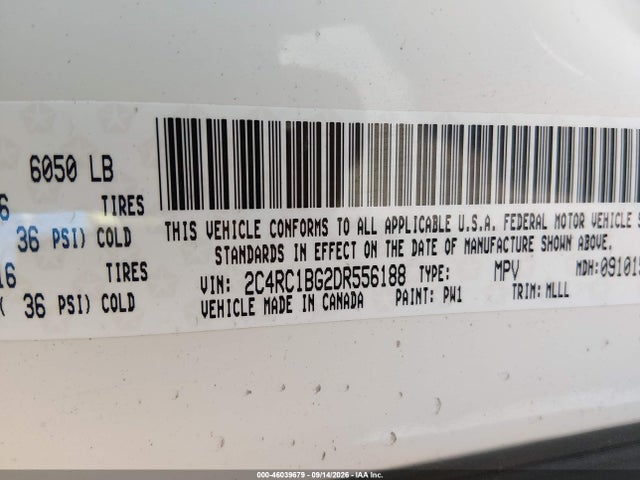 Продаж на аукціоні авто 2013 Chrysler Town & Country Touring, vin: 2C4RC1BG2DR556188, номер лоту: 46039679