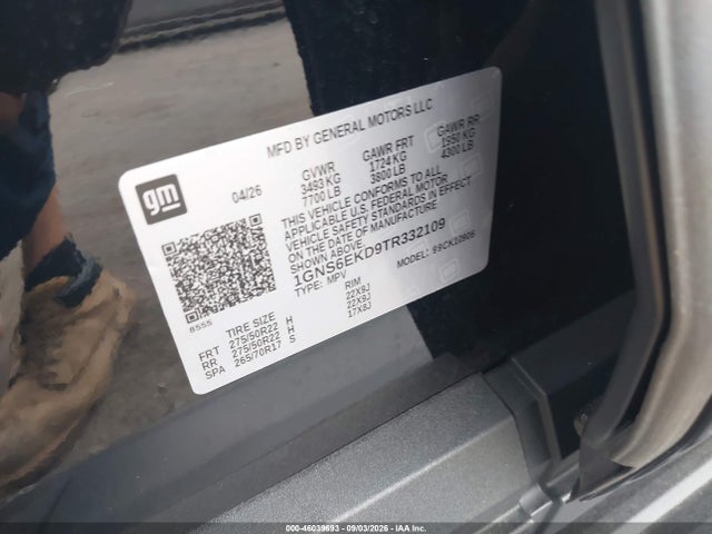 1GNS6EKD9TR332109 Chevrolet Suburban Rst