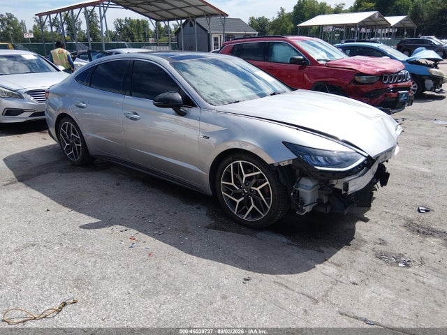 2021 Hyundai Sonata N Line მანქანა იყიდება აუქციონზე, vin: 5NPEK4JC8MH123182, აუქციონის ნომერი: 46039737