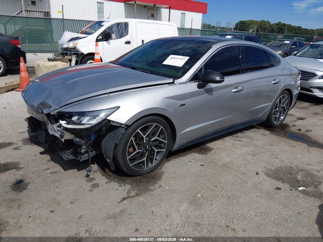 2021 Hyundai Sonata N Line მანქანა იყიდება აუქციონზე, vin: 5NPEK4JC8MH123182, აუქციონის ნომერი: 46039737