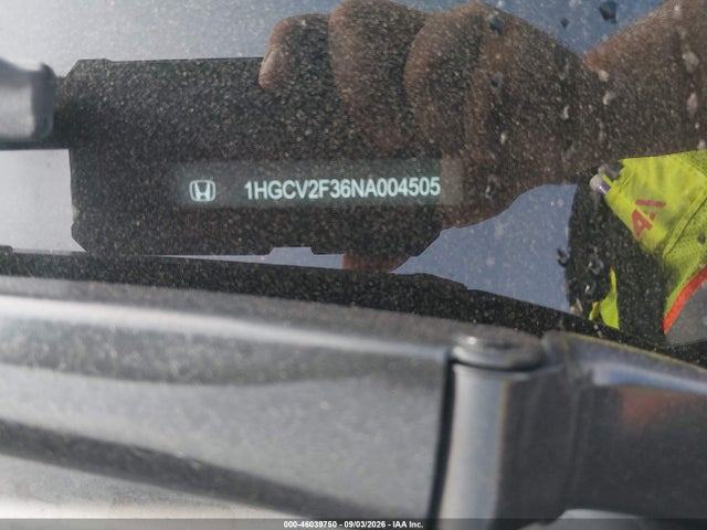 2022 Honda Accord Sport 2.0t მანქანა იყიდება აუქციონზე, vin: 1HGCV2F36NA004505, აუქციონის ნომერი: 46039750