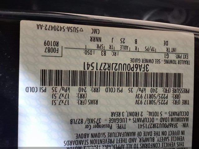 Продаж на аукціоні авто 2018 Ford Fusion Hybrid S, vin: 3FA6P0UU2JR271541, номер лоту: 46039788