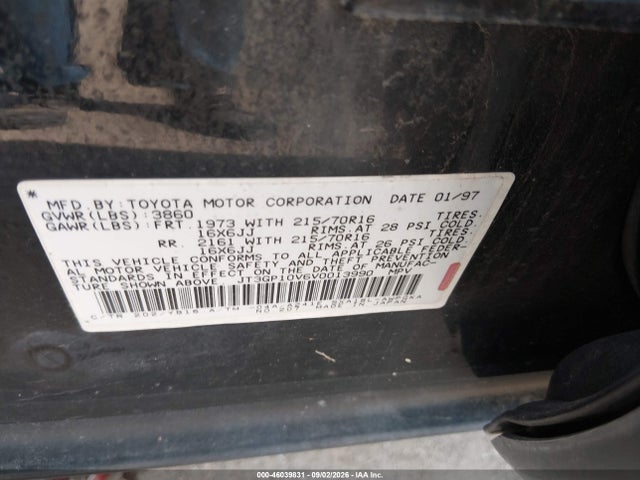 1997 Toyota Rav4 მანქანა იყიდება აუქციონზე, vin: JT3GP10V6V0013990, აუქციონის ნომერი: 46039831
