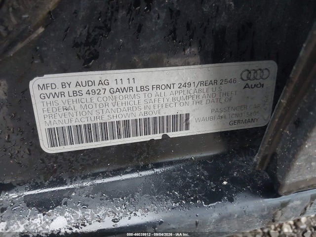 Продажа на аукционе авто 2012 Audi A4 2.0t Premium, vin: WAUBFAFL1CN015805, номер лота: 46039912