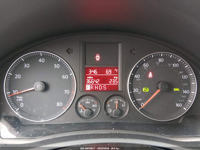 2009 Volkswagen Jetta Se მანქანა იყიდება აუქციონზე, vin: 3VWRZ71KX9M091999, აუქციონის ნომერი: 46039917
