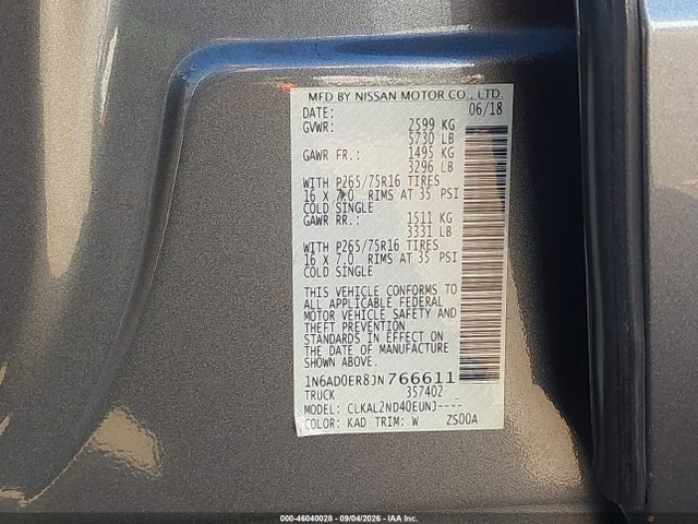 Nissan Frontier Desert Runner 2018 1N6AD0ER8JN766611 Image 9