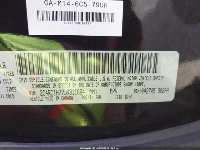 Chrysler Pacifica Hybrid Touring Plus 2018 2C4RC1H77JR311664 Image 9