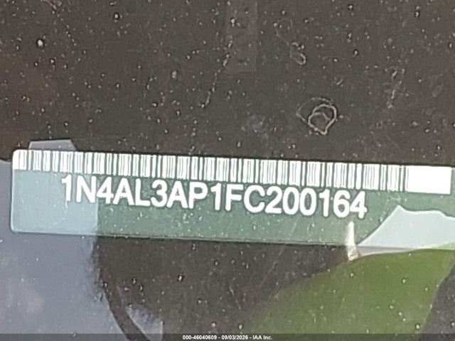 Aukcja sprzedaży 2015 Nissan Altima 2.5 Sv, vin: 1N4AL3AP1FC200164, numer aukcji: 46040609