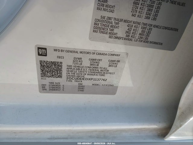 Chevrolet Silverado 1500 4wd Standard Bed Lt 2023 2GCUDDEDXP1137762 Image 9