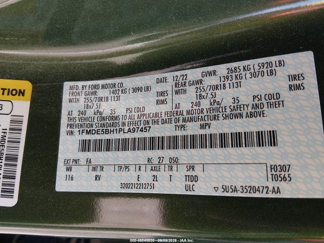 Ford Bronco Outer Banks 2023 1FMDE5BH1PLA97457 Image 9