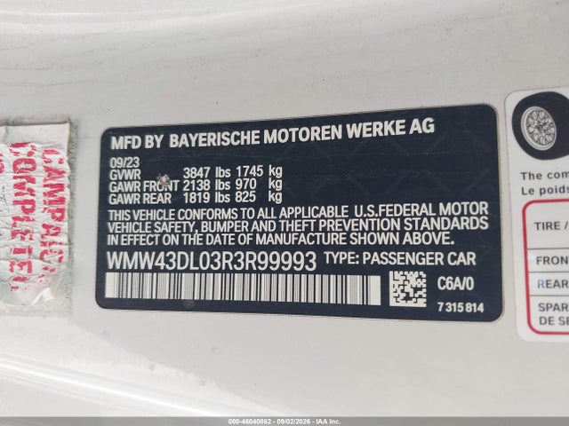 Продаж на аукціоні авто 2024 Mini Convertible Cooper S, vin: WMW43DL03R3R99993, номер лоту: 46040862