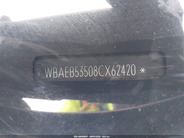 46040943 :رقم المزاد ، WBAEB53508CX62420 vin ، 2008 Bmw 650i مزاد بيع