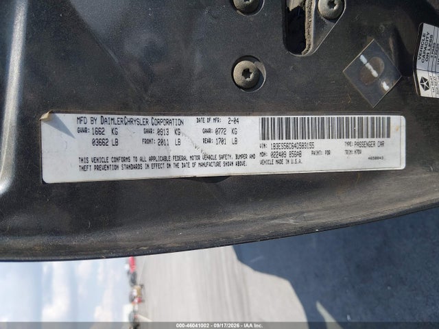 Продаж на аукціоні авто 2004 Dodge Neon Sxt, vin: 1B3ES56C64D583155, номер лоту: 46041002