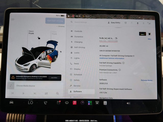 Tesla Model 3 Long Range/performance 2018 5YJ3E1EB7JF055725 Image 14