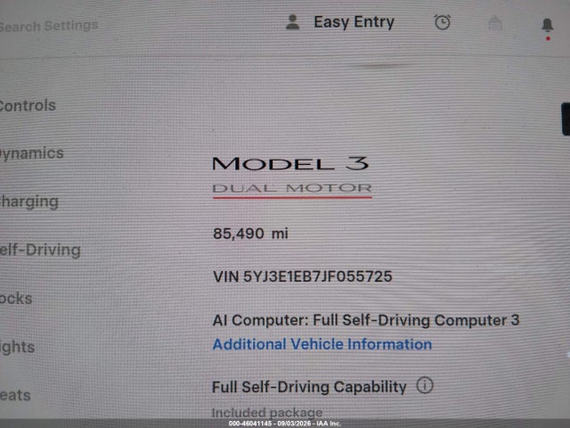 Tesla Model 3 Long Range/performance 2018 5YJ3E1EB7JF055725 Image 7